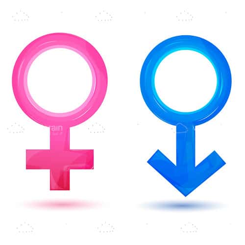Pink and Blue Gender Icons